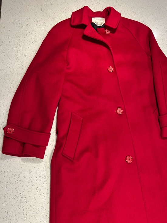Cassidy Jackets & Blazers - Vintage 80s Cassidy Hand Tailored 100% Pure Wool Cherry Red Coat